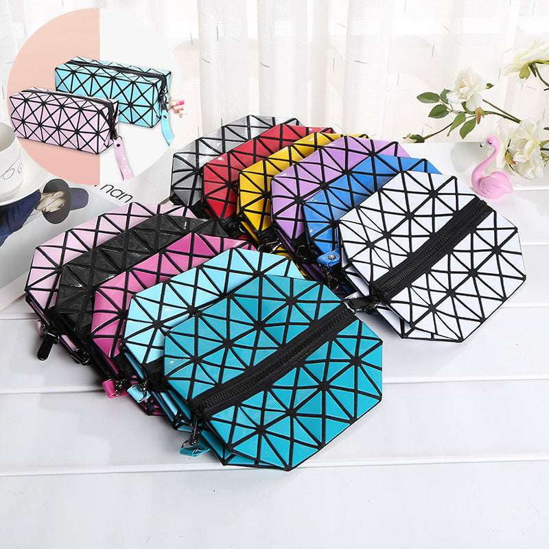 Creative Travel Organizer, Folding Rhombus Makeup, Portable Geometric Cosmetic - available at Sparq Mart