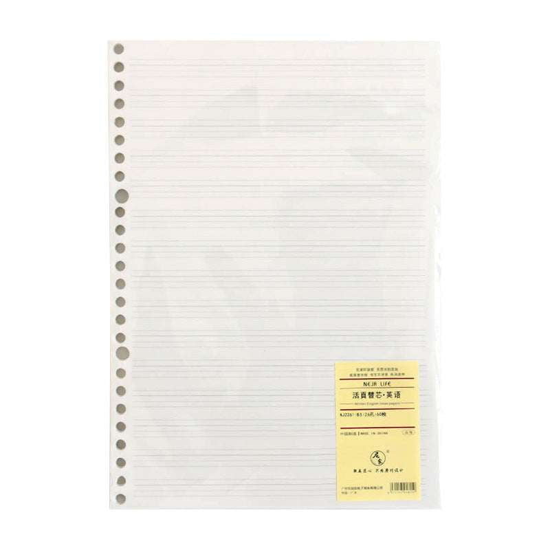 6-hole punched inserts, A5 paper refill, B5 notebook pages - available at Sparq Mart