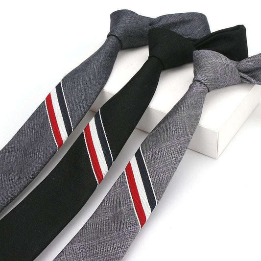 British Cotton Tricolor Tie, Men's and Women's Tie, Premium Narrow Tie - available at Sparq Mart