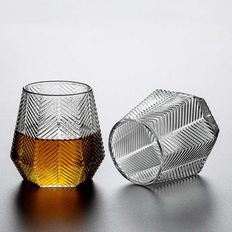 Clear glass whiskey cup, home drinking cup, premium whiskey glass - available at Sparq Mart