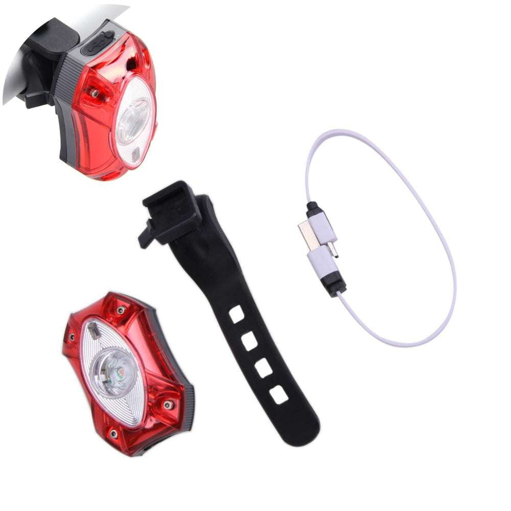 LED bike safety light, night cycling visibility light, rechargeable bicycle tail light - available at Sparq Mart