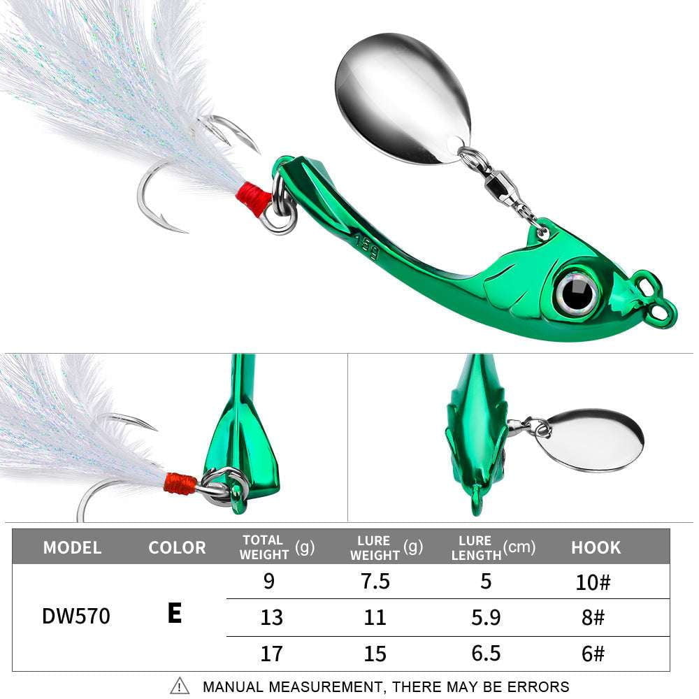 Long-Distance Spinner, Moon Spinner Bait, Sequins Casting Lure - available at Sparq Mart