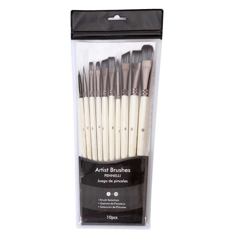 Pearl White Brushes, Professional Paint Brushes, Watercolor Nylon Brushes - available at Sparq Mart