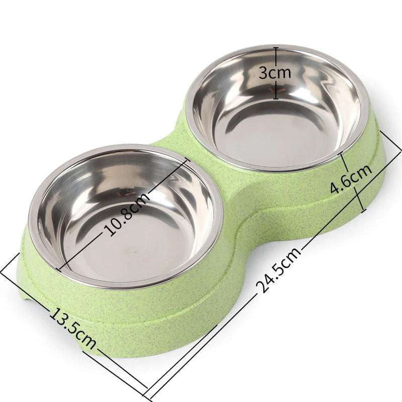 cat drinking dish, puppy feeding supplies, stainless pet bowls - available at Sparq Mart