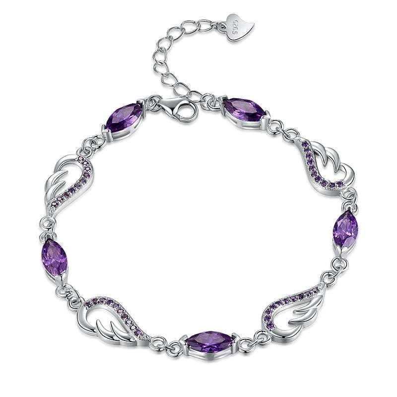 Geometric Amethyst Bracelet, Radiation Protection Jewelry, Stylish Health Bracelets - available at Sparq Mart