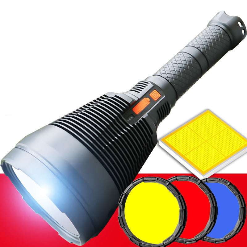 long-range searchlight, portable emergency light, USB rechargeable flashlight - available at Sparq Mart