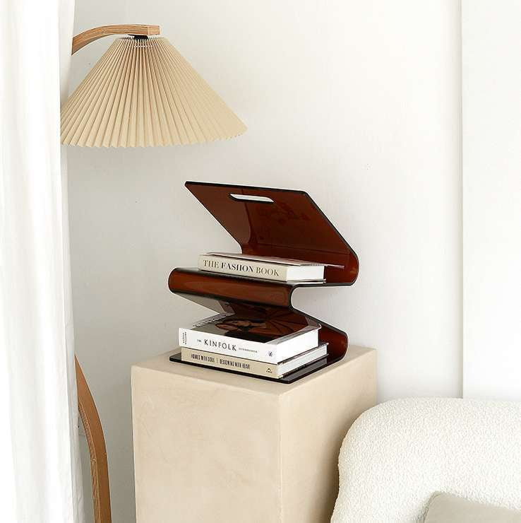 Acrylic Storage Solution, Decorative Book Display, Retro Bookstand Rack - available at Sparq Mart