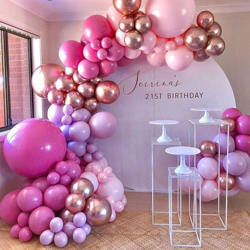 Balloon Arch Kit, Party Decoration Background, Rose Gold Balloons - available at Sparq Mart