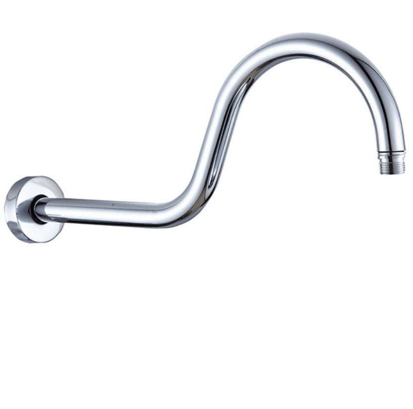 Extended Shower Mount, Nickel Shower Extension, S-Shaped Shower Arm - available at Sparq Mart