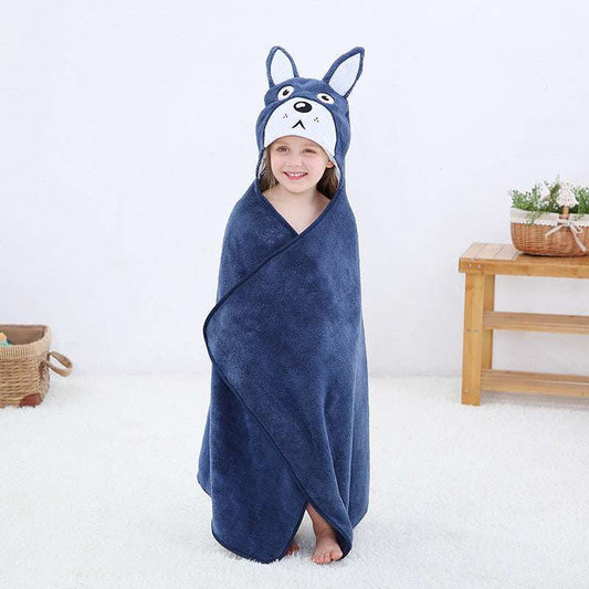 Animal Hooded Bath Wrap, Children's Fleece Bathrobe, Soft Kids Bath Towel - available at Sparq Mart