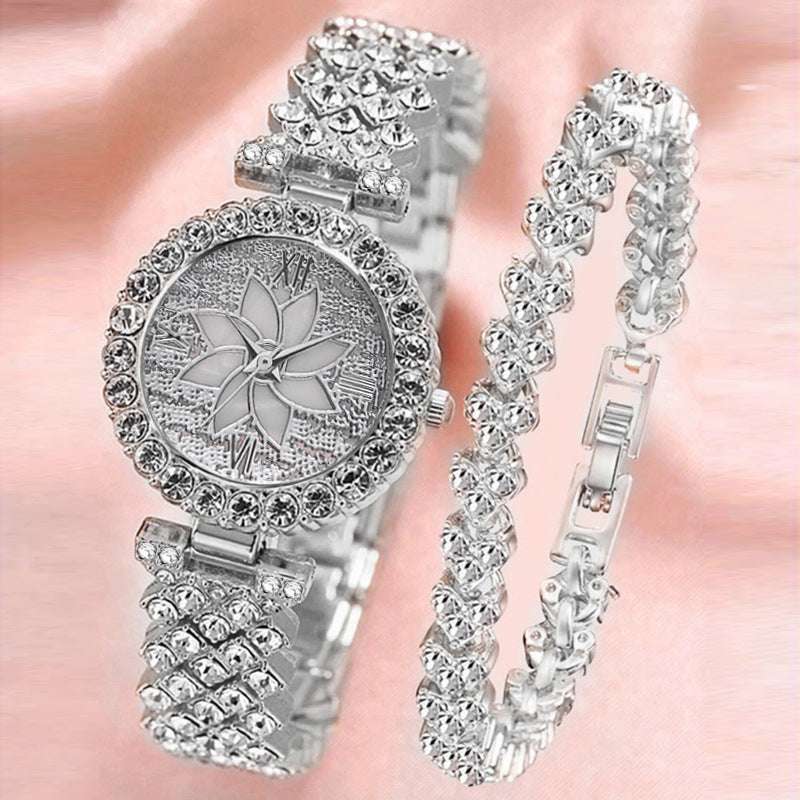 diamond bracelet watch, sparkling disk watch, women's bracelet watch - available at Sparq Mart