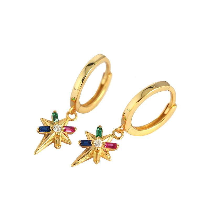 Colored Metal Ear Buckle, Diamond Ear Buckle, Sparkling Star Ear Buckle - available at Sparq Mart