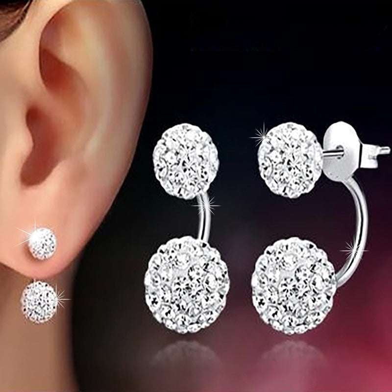 Elegant Earrings Online, Silver Shambhala Jewelry, Sparkling Shambhala Earrings - available at Sparq Mart