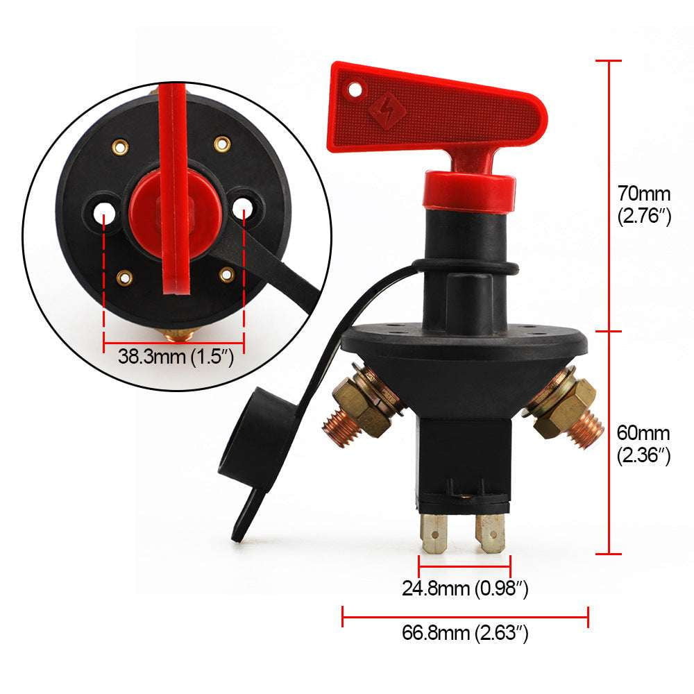 GM Truck Battery Switch Isolator Kit, Main Power Cut-off Switch, Racing Car Battery Switch - available at Sparq Mart