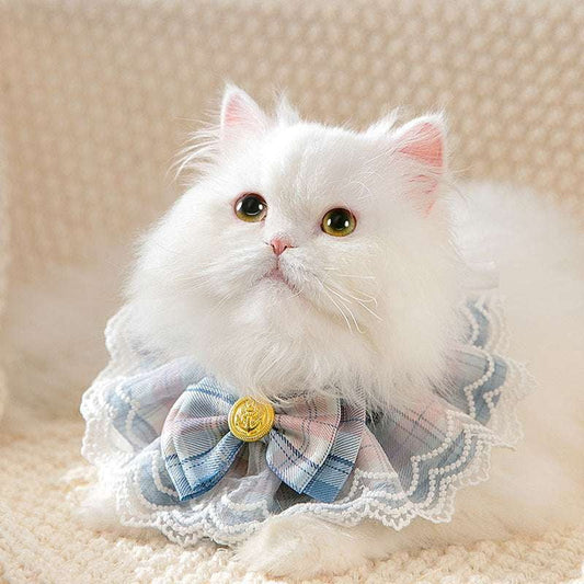 Cat Scarf Pet Accessory, Decorative Slobber Pet Collar, Fashionable Cat Neckwear - available at Sparq Mart