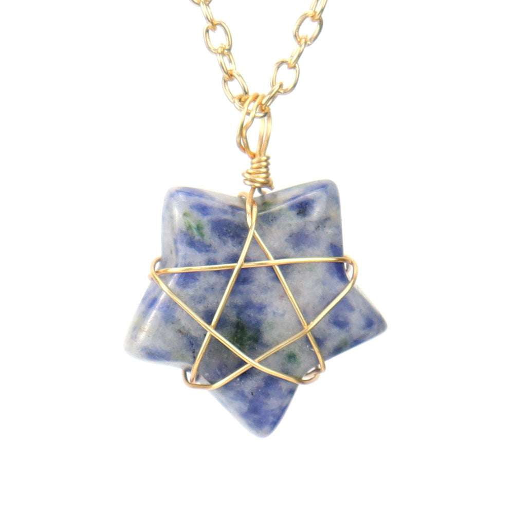 Crystal Pendant Jewelry, Elegant Agate Necklace, Natural Stone Neckwear - available at Sparq Mart