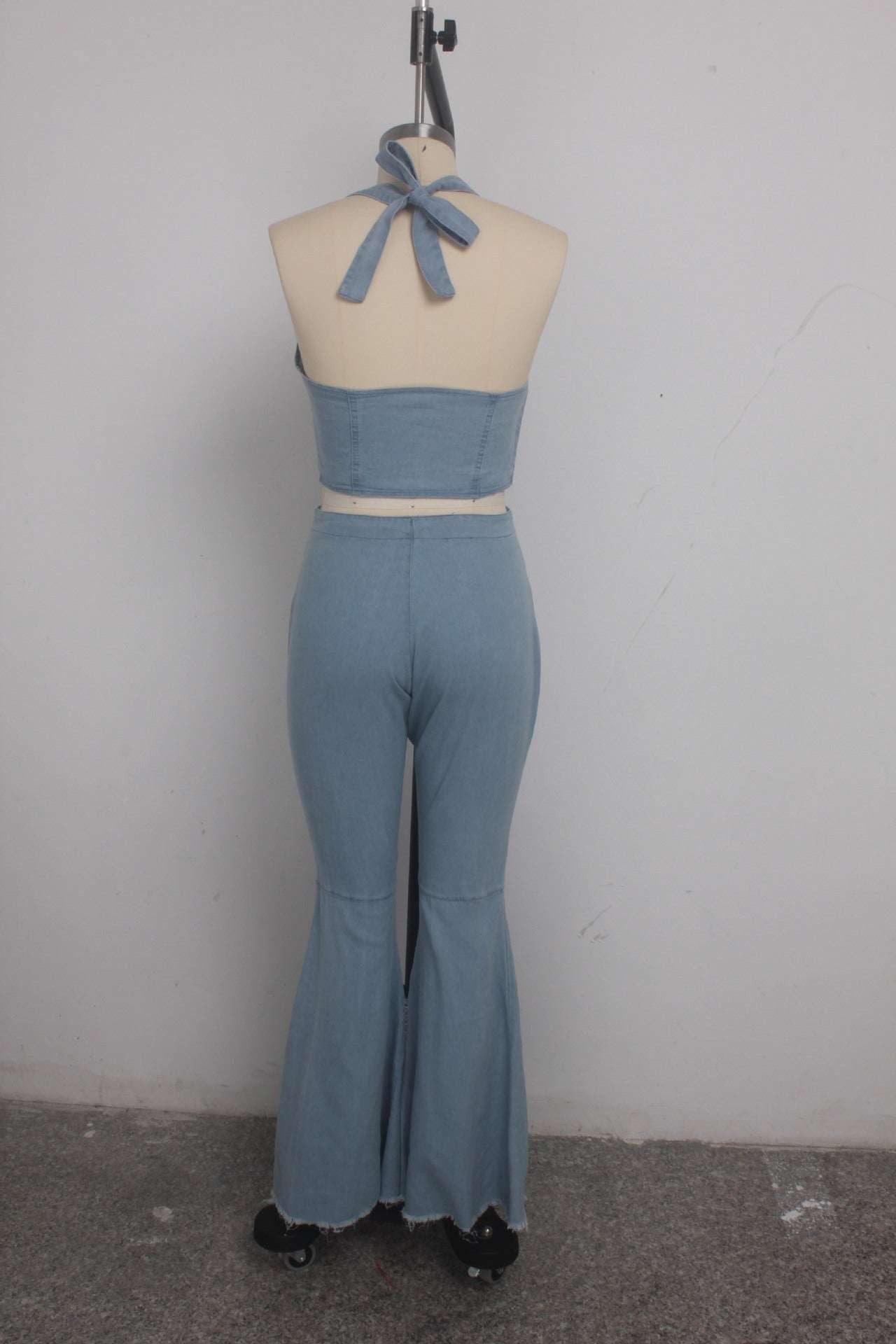 Casual Denim Suit, Frosted Denim Fashion, Women's Denim Outfit - available at Sparq Mart