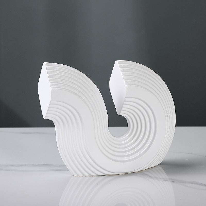 Geometric Ceramic Ornaments, Minimalist Decor Pieces, Modern Home Accents - available at Sparq Mart