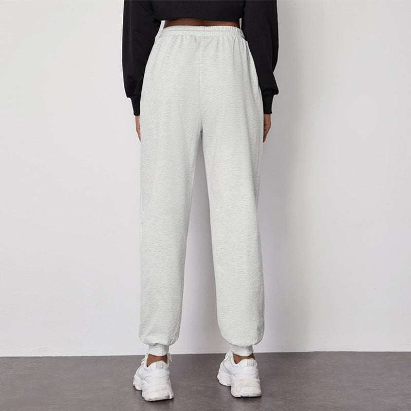 Lace-Up Sweatpants, Sports Pants Women's Feet, Stylish Casual Trousers - available at Sparq Mart