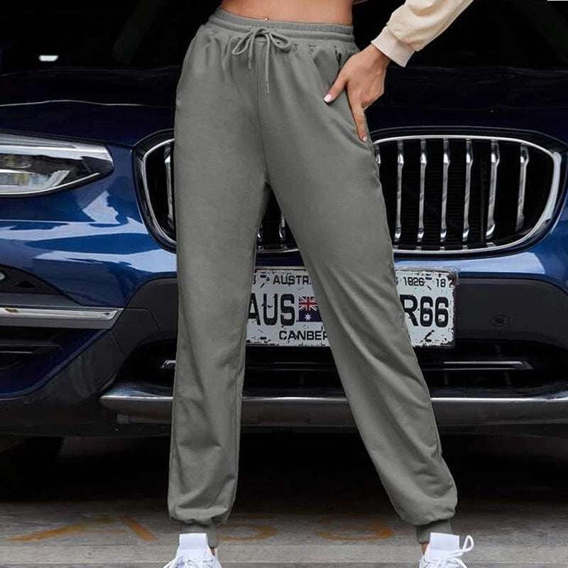 Lace-Up Sweatpants, Sports Pants Women's Feet, Stylish Casual Trousers - available at Sparq Mart