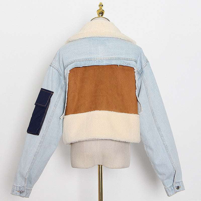 Denim Jacket for Sale, High-Quality Wool Outerwear, Stylish Lamb Wool Jacket - available at Sparq Mart