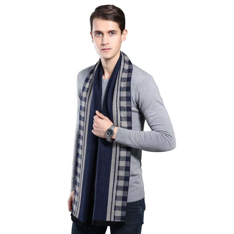 Autumn Chic Accessory, Cashmere Warm Scarf, Men's Winter Scarf - available at Sparq Mart