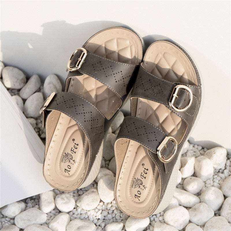 Comfort Women's Sandals, Metal Buckle Sandals, Sports Style Sandals - available at Sparq Mart