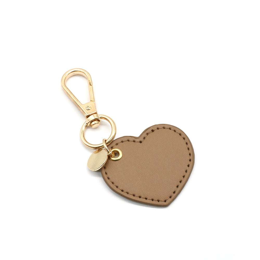 Elegant Accessory Charm, Heart Shaped Keychain, PU Leather Keychain - available at Sparq Mart