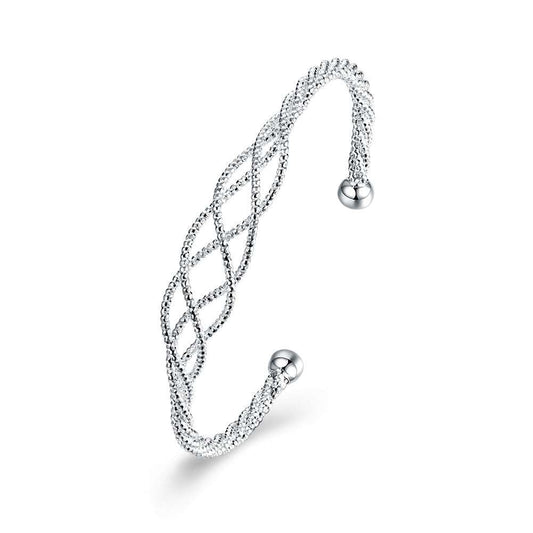 Elegant Silver Accessory, Simple Line Jewelry, Stylish Silver Bracelet - available at Sparq Mart