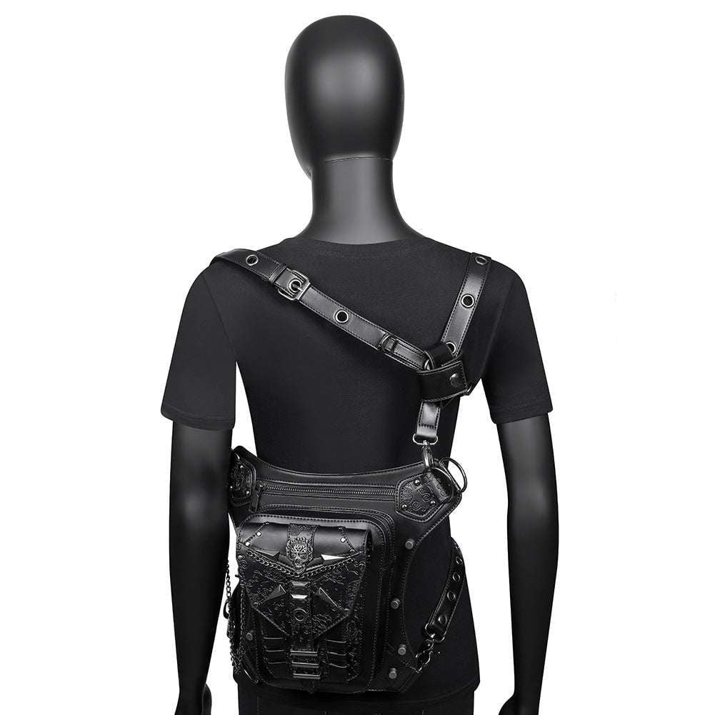 Motorcycle Belt Bag, Outdoor Gear Bag, Skull Chain Bag - available at Sparq Mart