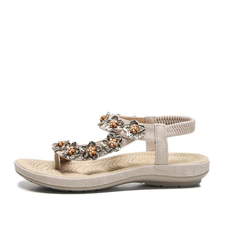 bohemian platform sandals, summer flat sandals, trendy sandal shoes - available at Sparq Mart