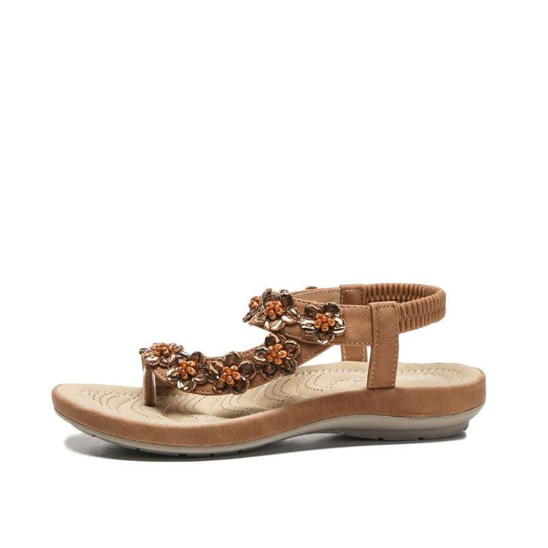 bohemian platform sandals, summer flat sandals, trendy sandal shoes - available at Sparq Mart