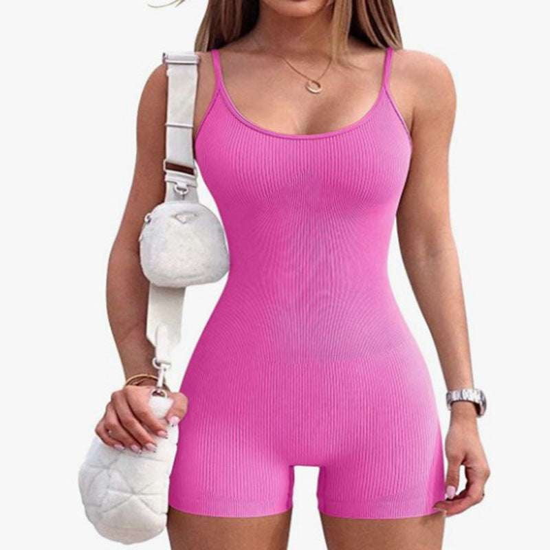 Sexy Tight Rompers, Summer One-piece Shorts, Suspender Shorts Outfit - available at Sparq Mart