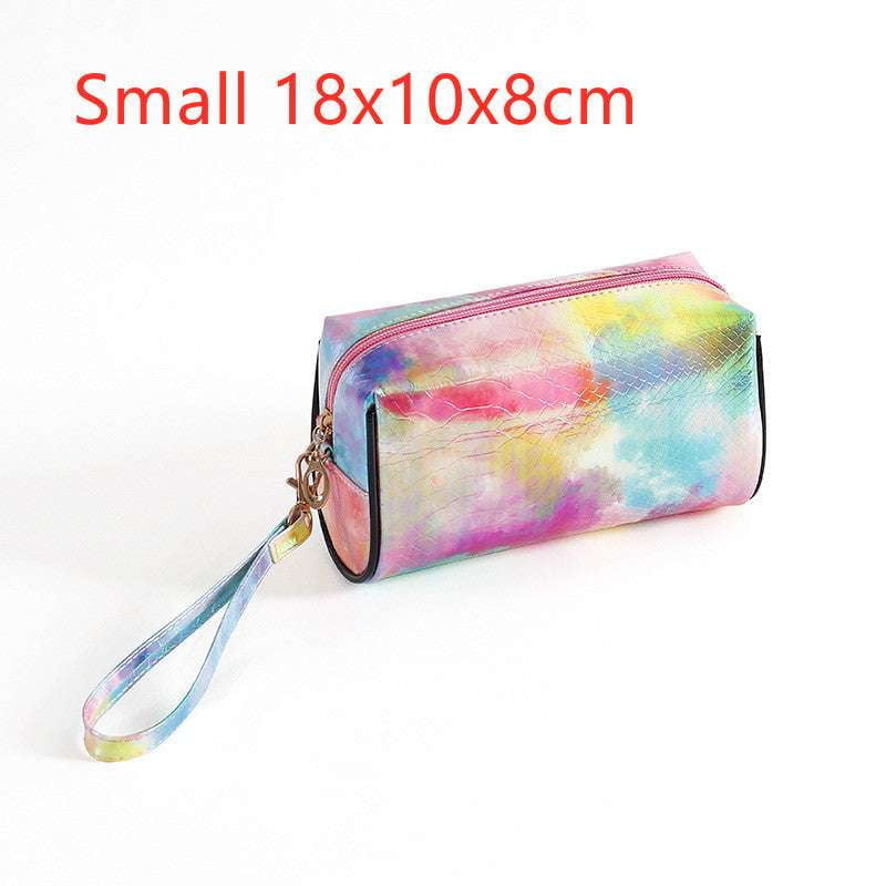 Durable Beauty Organizer, Tie-Dye Cosmetic Bag, Waterproof Makeup Case - available at Sparq Mart