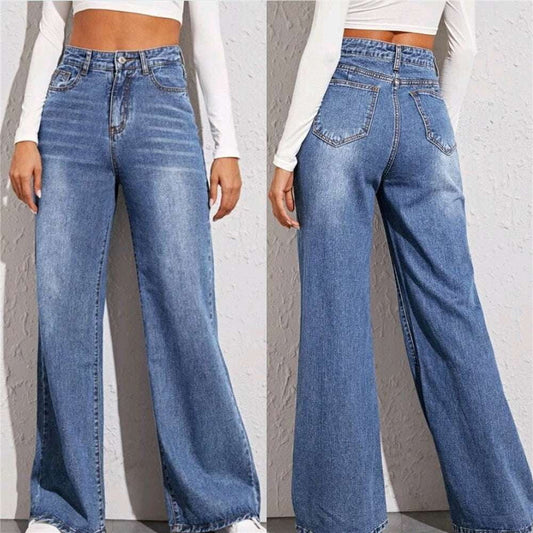 Loose High Waist, Wide Leg Jeans, Women's Fashion - available at Sparq Mart