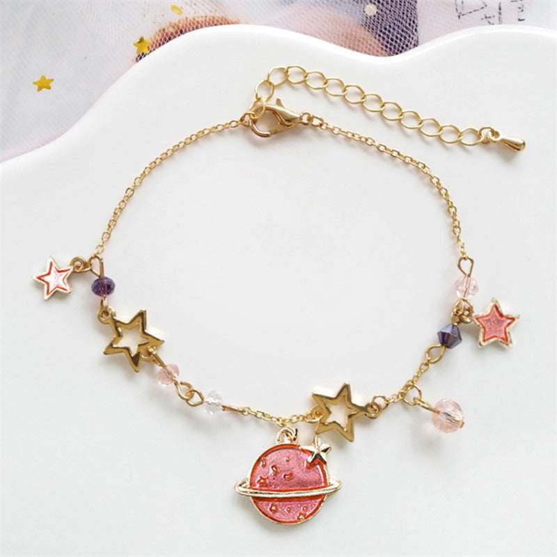 Chic Pink Bracelet, Stylish Blue Necklace, Trendy Star Necklace - available at Sparq Mart