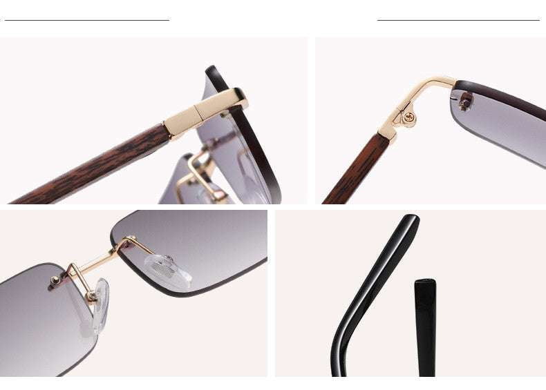 Literary Style Eyewear, Retro Wood Sunglasses, Trendy Sunglass Fashion - available at Sparq Mart