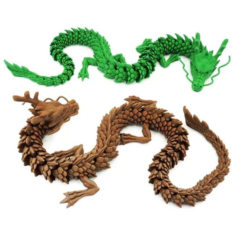 3D Dragon Sculpture, Articulated Dragon Toy, PLA Printed Collectible - available at Sparq Mart