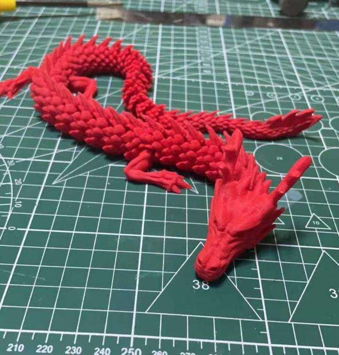 3D Dragon Sculpture, Articulated Dragon Toy, PLA Printed Collectible - available at Sparq Mart