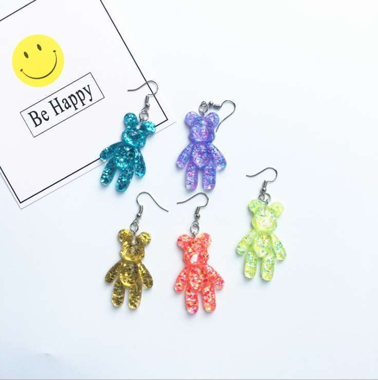 Animal Themed Jewelry, Bear Stud Earrings, Colorful Earrings Gift - available at Sparq Mart