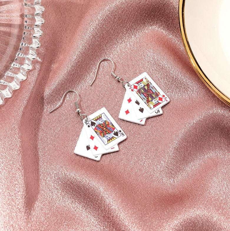 Handcrafted Card Earrings, Quirky Novelty Jewelry, Unique Funny Earrings - available at Sparq Mart