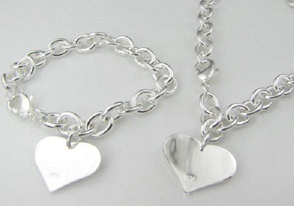 Heart Pendant Set, Love Heart Necklace, Romantic Jewelry Gift - available at Sparq Mart