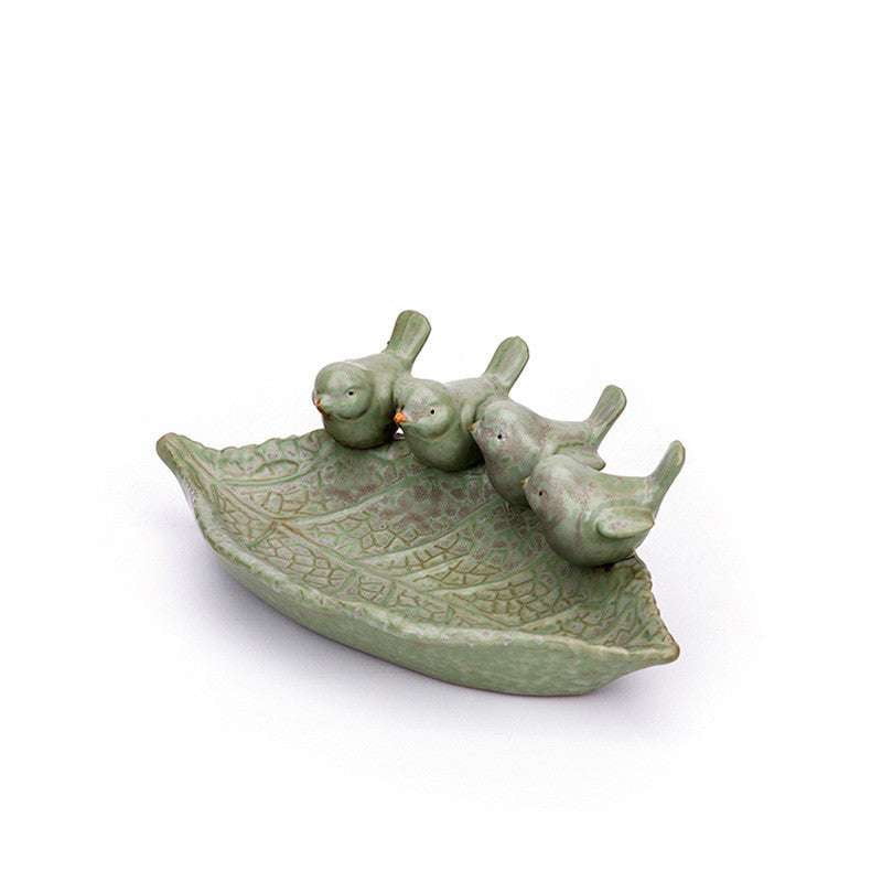 decorative outdoor pottery, elegant garden decor, porcelain bird bath - available at Sparq Mart