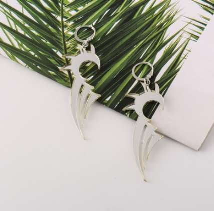 Punk Dragon Earrings, Silver Mirror Acrylic Earrings, Stylish Trendy Earrings - available at Sparq Mart