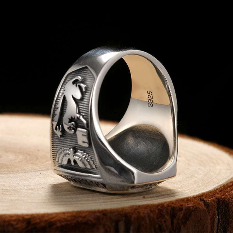 Punk Steel Ring, Retro Style Ring, Titanium Fashion Ring - available at Sparq Mart