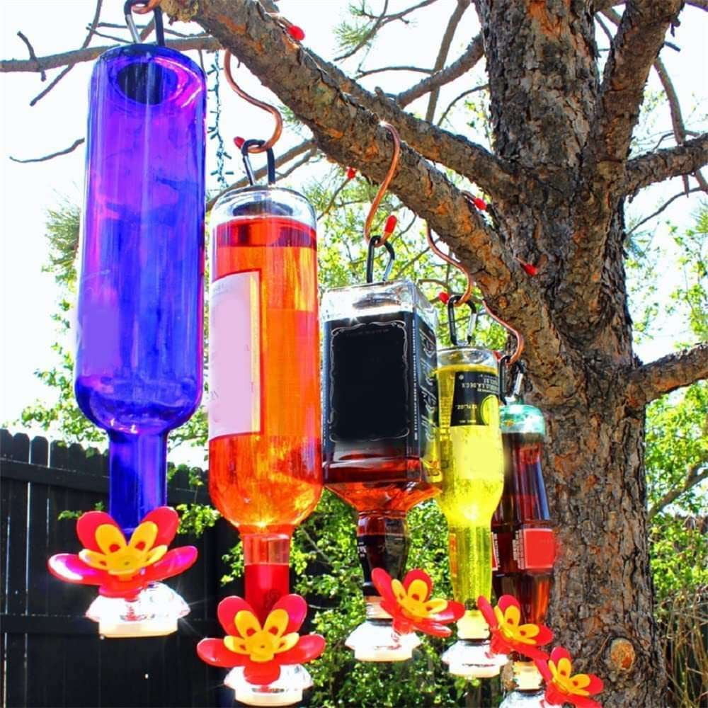 Bottle Bird Decor, Courtyard Feeder Charm, Garden Bird Feeder - available at Sparq Mart