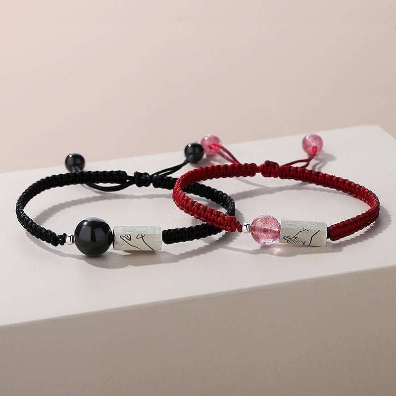 Fashion Cord Bracelet, Red Rope Bracelet, Simple Knot Bracelet - available at Sparq Mart