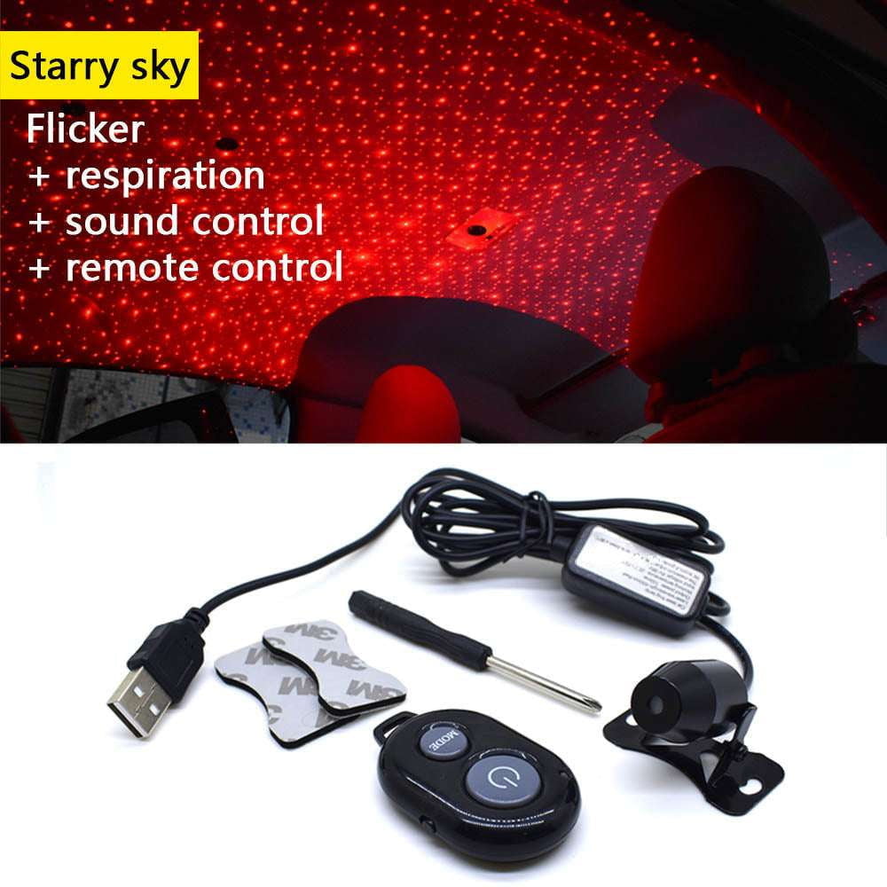 Car Ambient Light, Music Sync Lighting, USB Star Projector - available at Sparq Mart