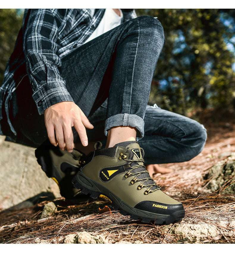 Comfortable Hiking Shoes, Outdoor Trail Footwear, Velvet Hiking Sneakers - available at Sparq Mart