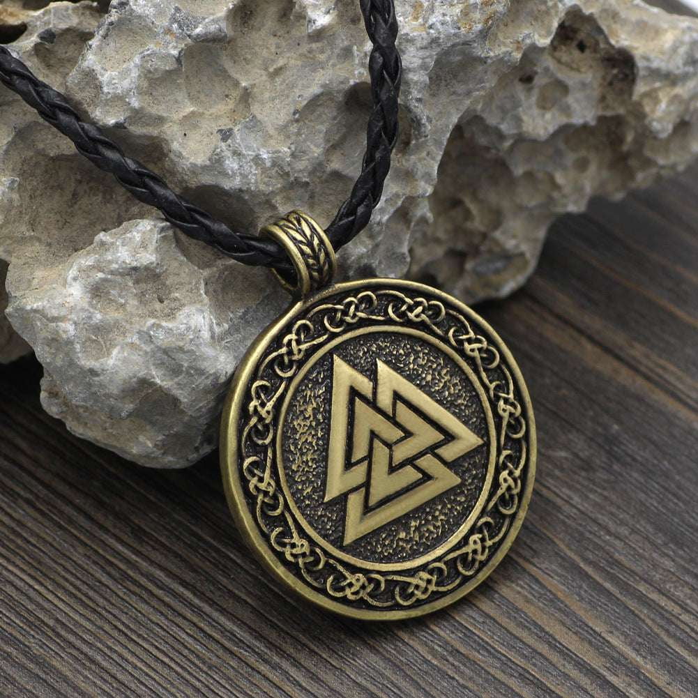 Norse Amulet Pendant, Odin Symbol Jewelry, Viking Rune Necklace - available at Sparq Mart